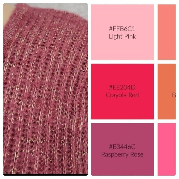 Fenn Wright Manson Dark Pink and Metallic Gold Knit Sweater Women's Size Large - Picture 10 of 10